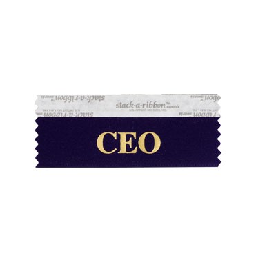 Ceo Stk A Rbn Navy Ribbon Gold Imprint