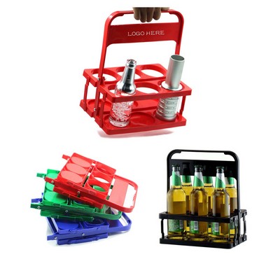 6-Pack Foldable Plastic Bottle Caddy