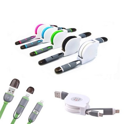 2 in 1 Telescopic Data / Charging Cables