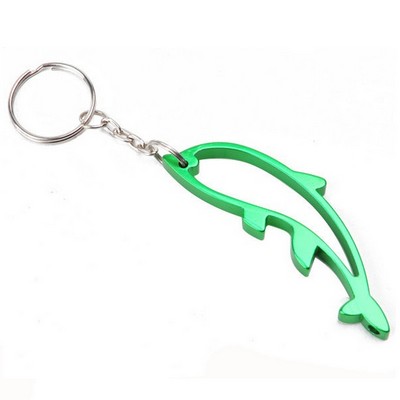 Hollow Dolphin Bottle Opener Keychain