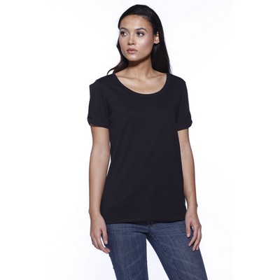 STAR TEE Ladies' CVC Twist Sleeve Top