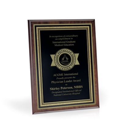 Walker Walnut Award Plaque, 9"x12"