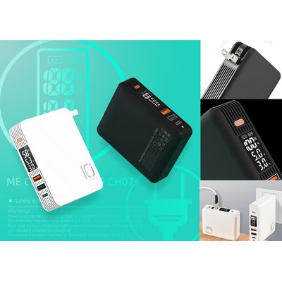 10000mAh Wall Charger (AC) Power Bank W/FCC Certification