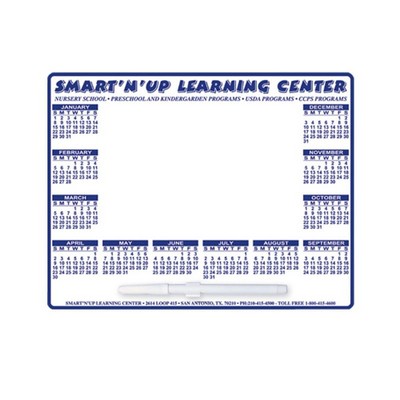 8 1/2"X11" Custom Calendar Memo Board w/ Magnets or Tape