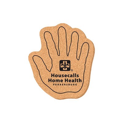 Coaster - 4.75"X5.75" Hand Shape Cork Coasters