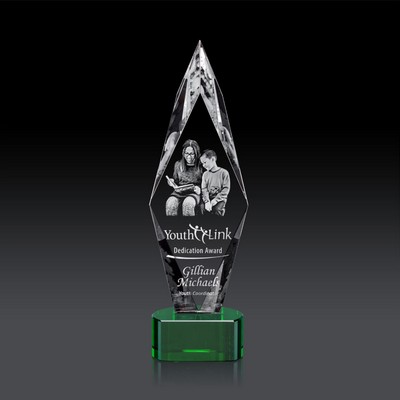 Manilow Award on Paragon (3D) - Optical/Green 12½"