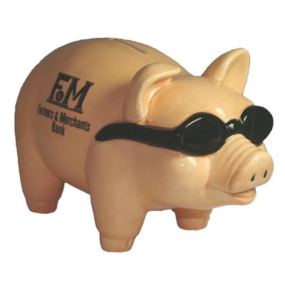 Custom Ceramic Cool Pig Bank