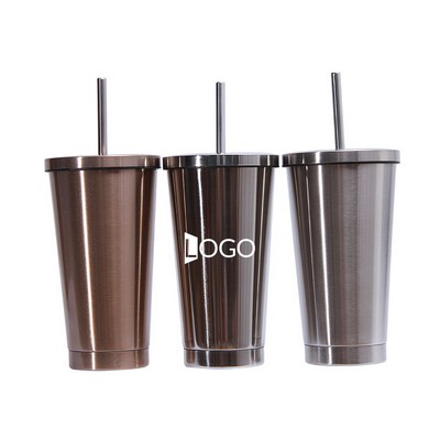 Stainless Steel Tumbler With Straw