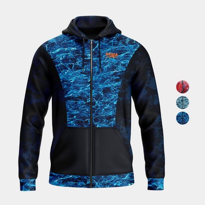 330 GSM Men's Fishing Full Zip Hoodie W/ Pockets