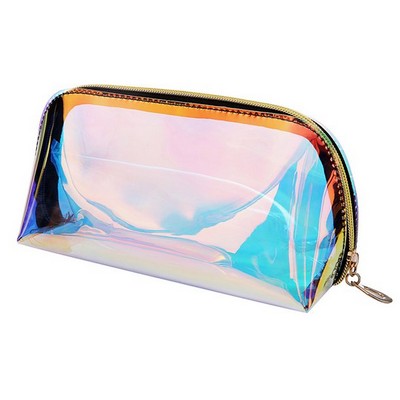 Laser Holographic Transparent Cosmetic Makeup Bag