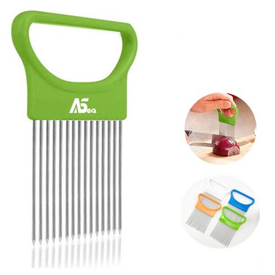 Onion Chopper Holder For Slicing With Steel Pin