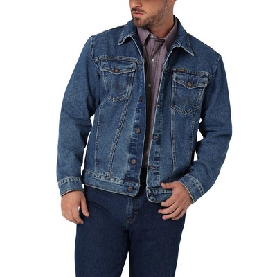 Wrangler® Men's Stonewash Denim Blue Unlined Denim Jacket