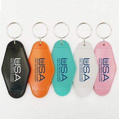 Full Color Plastic Hotel Keychain