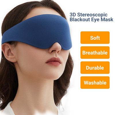 3D Contoured Blackout Memory Foam Memory Sleeping Mask