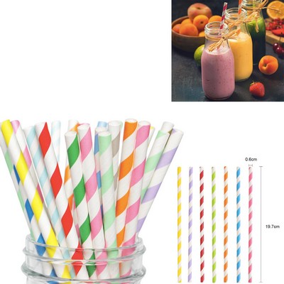 Colored Biodegradable Paper Drinking Straw