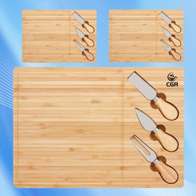 Astor Bamboo Cheese Board Knife Set