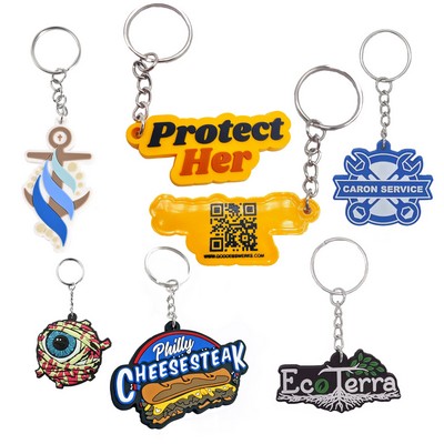 2D Custom Shaped PVC Key Tag