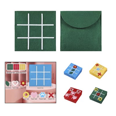 Mini Nine Square Checkerboard Felt Board Game