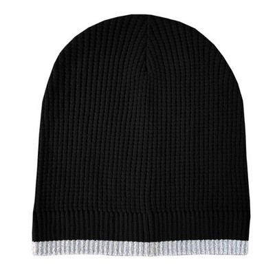 Reflective Lightweight Waffle Knit Beanie (Blank)