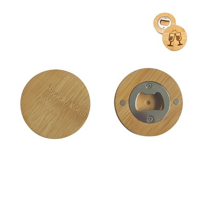 Magnetic Bamboo Bottle Opener