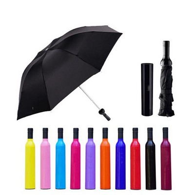 Custom Wine Bottle Shaped Umbrella (Low MOQ)