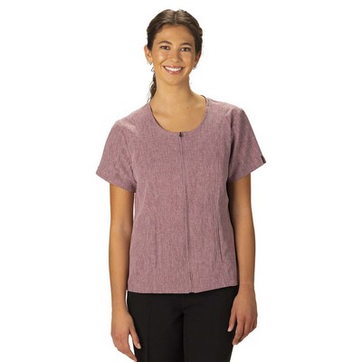 Edwards Women's Scoop Neck Full-Zip Tunic Scrub Top