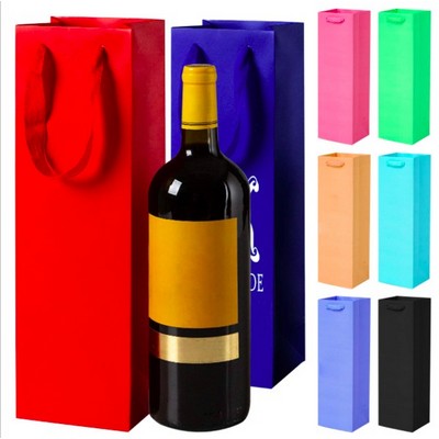 White Cardboard Wine Bottle Bag