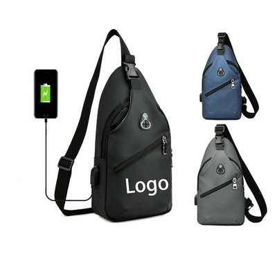 Water Resistant Crossbody Sling Backpack