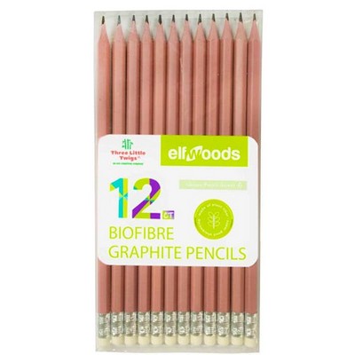 BioFibre Graphite Drawing Pencils, Natural Barrel, 12ct (Case of 72)