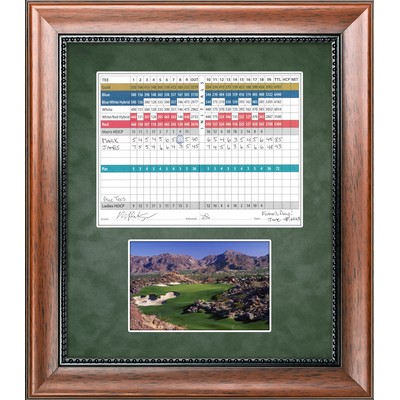 Parkview (Walnut/Green) - Golf Scorecard Display 14"x16"