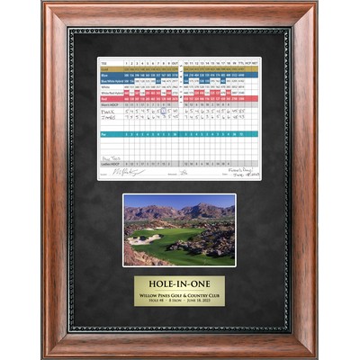 Cedars (Walnut/Black) - Golf Scorecard Display 14"x18"