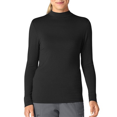 Wink™ Layers Women's Silky Mock Neck Long Sleeve Tee Shirt