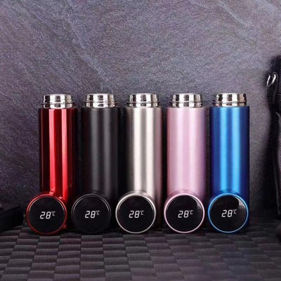 Portable Stainless Steel LED Insulated Vacuum Bottles with Temperature Display