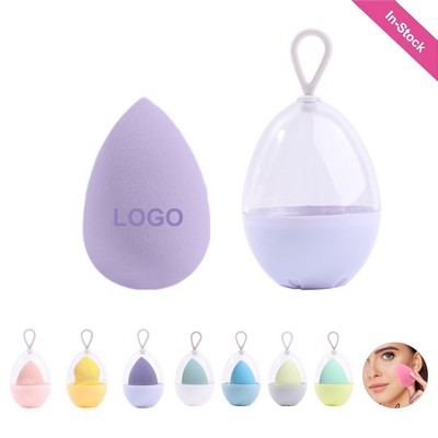 Makeup Sponge with Egg Shaped Container