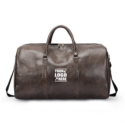 Sport Pu Leather Gym Duffle Travel Bag