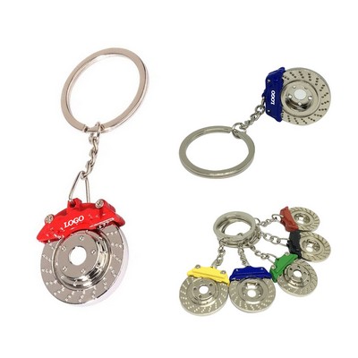 Brake Disc Metal Keychain