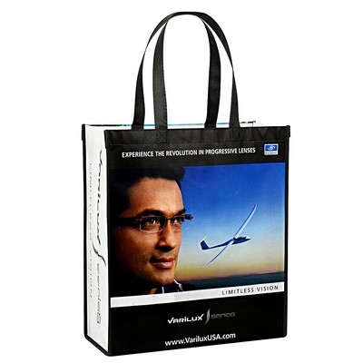 Custom 120g Full-Color Laminated Non-Woven Promotional Tote Bag 14"x16"x6"