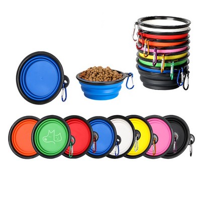 1000MLCollapsible pet bowl with carabiner