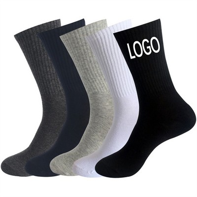 Custom Cotton Jacquard Crew Socks Rush Service