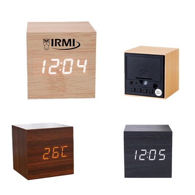 Wooden Electronic Desk Alarm Clock