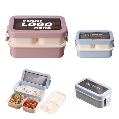 3-Compartment Bento Box With Cutlery