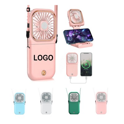 3000mAh Power Bank Fan With Phone Holder