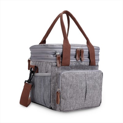 Double Deck Insulated Lunch Bag