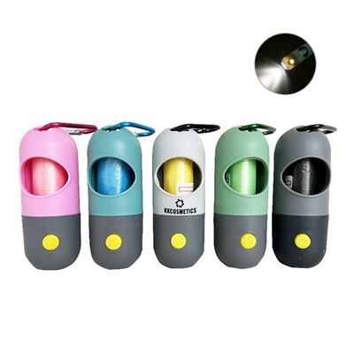 Dog Trash Bag Dispenser w/Flashlight