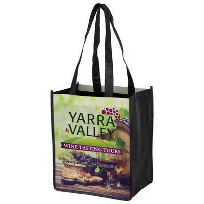 Full-Color Sublimation Grocery Tote Bag ( 12" X 13" X 8" )