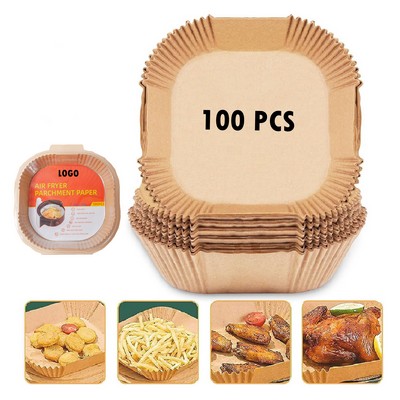 100 Pcs 6.3 Inch Air Fryer Paper Liners