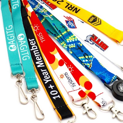 3/4" Custom Double Ended Full Color Sublimated Lanyard