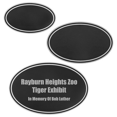 Oval Cast Aluminum Signs with 24" Aluminum Rod