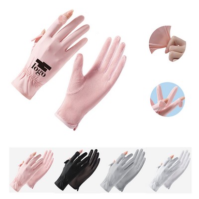 Summer Sun Protection Quick Drying Ice Silk Gloves