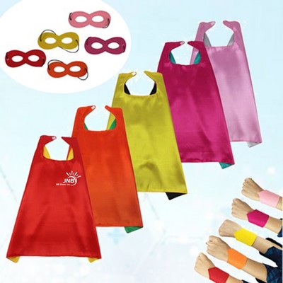 Kid Superhero Capes with Double-Layered Eye Masks